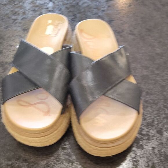 Sam Edelman Black Espadrille Slides - Picture 3 of 6